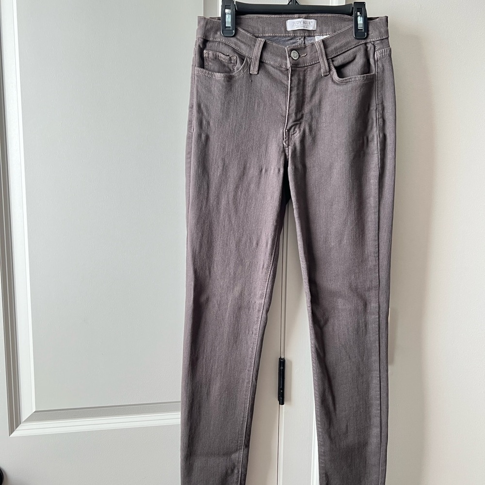 Judy Blue Skinny Jeans Mid Rise Gray Denim Pants Women’s Size 27